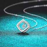 Smyoue 0.3ct 4mm Moissanite Necklace Heart Pendant S925 Silver Jewelry