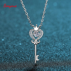 0.3ct Moissanite Pendant Necklace D Vvs1 S925 Sterling Silver Brilliant Crown