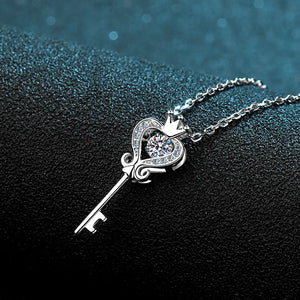 0.3ct Moissanite Pendant Necklace D Vvs1 S925 Sterling Silver Brilliant Crown