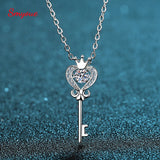 0.3ct Moissanite Pendant Necklace D Vvs1 S925 Sterling Silver Brilliant Crown