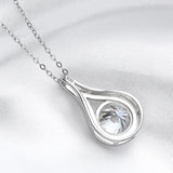 Real Moissanite Necklace for Women S925 Sterling Silver Water Drop Pendant