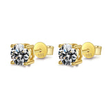 18k D Moissanite Studs Earrings for Women Wedding Gift
