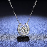 1ct 0.5ct D Moissanite Necklace Beating Heart S925 Sterling Silver Pendant