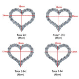 2CT Moissanite Heart Necklace S925 Silver Platinum Pendant