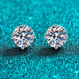 0.3-2CT Screw Moissanite Stud Earrings 100% S925 Sterling Silver Jewelry