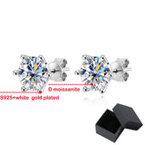 2ct D Moissanite Studs Earrings S925 Sterling Silver