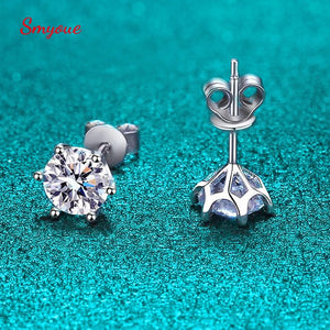 2ct D Moissanite Studs Earrings S925 Sterling Silver