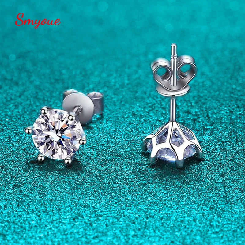 2ct D Moissanite Studs Earrings S925 Sterling Silver