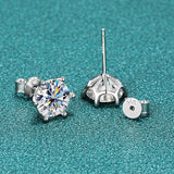 2ct D Moissanite Studs Earrings S925 Sterling Silver