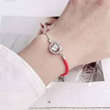 Moissanite Tiger Red String Bracelet 925 Sterling Silver