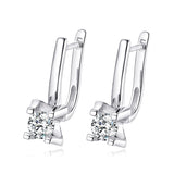Smyoue 0.5CT Moissanite Hoop Earrings Rhodium Plated 925 Sterling Silver Jewelry