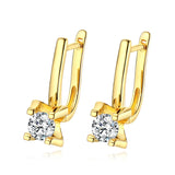 Smyoue 0.5CT Moissanite Hoop Earrings Rhodium Plated 925 Sterling Silver Jewelry