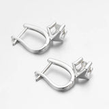 Smyoue 0.5CT Moissanite Hoop Earrings Rhodium Plated 925 Sterling Silver Jewelry