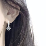 S925 Silver 0.5/1CT Moissanite Heart Drop Earrings for Women