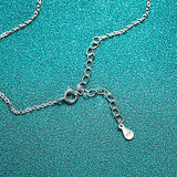 1-5CT Moissanite Necklace for Women Four Claws Pendant Wedding