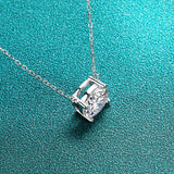 1-5CT Moissanite Necklace for Women Four Claws Pendant Wedding