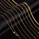 14k Snake Bone Chain O Link Box Chain Necklace Women Fine Jewelry