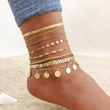 Snake Chain Anklet for Women Girls Adjustable Summer Beach Chain Anklet Bracelet