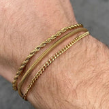 Men's Waterproof Snake Chain Bracelet, Stainless Steel Link Wristband