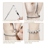 Adjustable Snake Chain Charm Bracelet with Lobster Clasp Extender