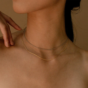 Snake Chain Choker Stainless Steel Necklace Minimalist Collar