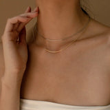 Snake Chain Choker Stainless Steel Necklace Minimalist Collar