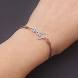 Personalized Snake Chain Name Bracelet Stainless Steel Filled