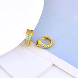 Snake Hoop Earrings Colorful Enamel Huggie Earrings