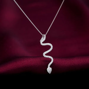 Snake Necklace Women 925 Sterling Silver Pendant Fine Jewelry Punk