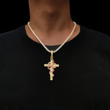 Snake Necklace Silver Animal Pendant Cross Necklace