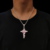 Snake Necklace Silver Animal Pendant Cross Necklace