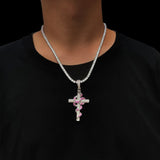 Snake Necklace Silver Animal Pendant Cross Necklace