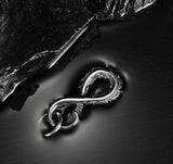 Snake Number 8 Shape Pendant Necklace Men's Retro Metal Animal Accessories