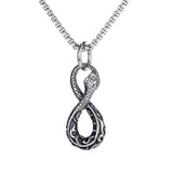 Snake Number 8 Shape Pendant Necklace Retro Metal Animal Accessories