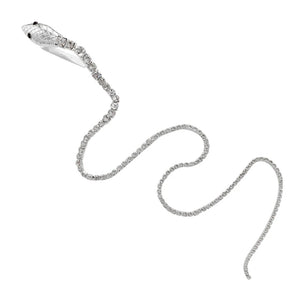 Snake Rhinestone Long Hair Chain Women Hairpin with Tassel