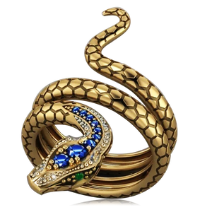 Punk Snake Eye Zircon Ring for Women Men Party Jewelry