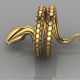 Punk Snake Eye Zircon Ring for Women Men Party Jewelry