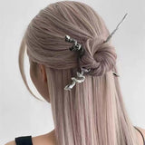 Snake Shape Metal Hairpin for Women Girls Tiara Chinese Hair Accessories