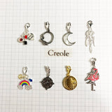 925 Silver Vintage Compass Dream Catcher Flamingo Charm Pendant