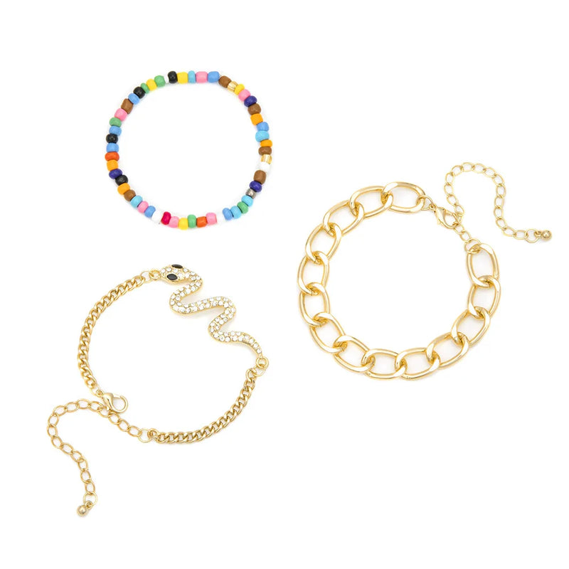 Multicolor Boho Bracelet Set for Women