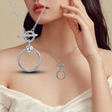 Snake Bone T-Clasp Necklace O Pendant Moments Necklace Dangle Charm Women Jewelr