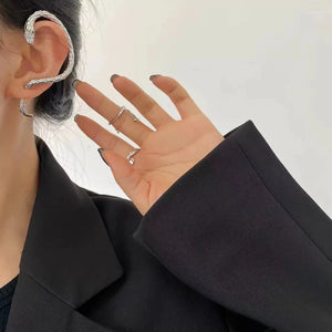 Snake Shaped 925 Silver Earrings Ear Bone Clip