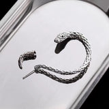 Snake Shaped 925 Silver Earrings Ear Bone Clip
