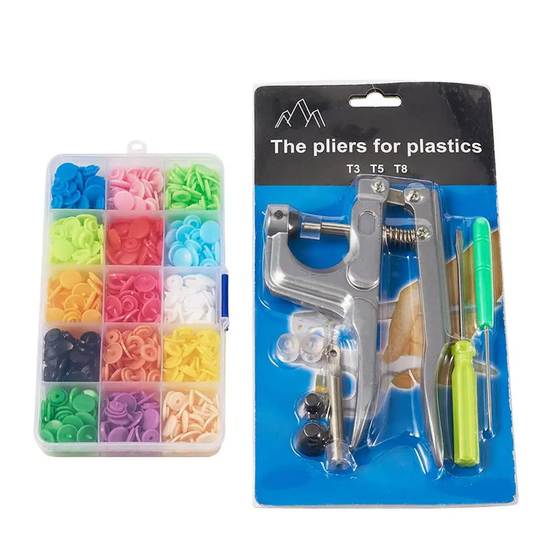 Snap Fastener Plier Tool Kit - Install Iron and Aluminum Snap Fasteners