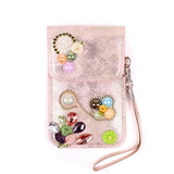 Snap Fastener PU Leather Jewelry Packaging Bag