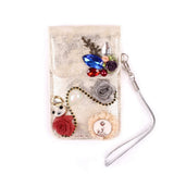Snap Fastener PU Leather Jewelry Packaging Bag
