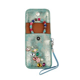 Snap Fastener PU Leather Jewelry Packaging Bag