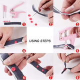 Snap Fasteners Button Pliers Tool, No-Sew Buttons for Clothes