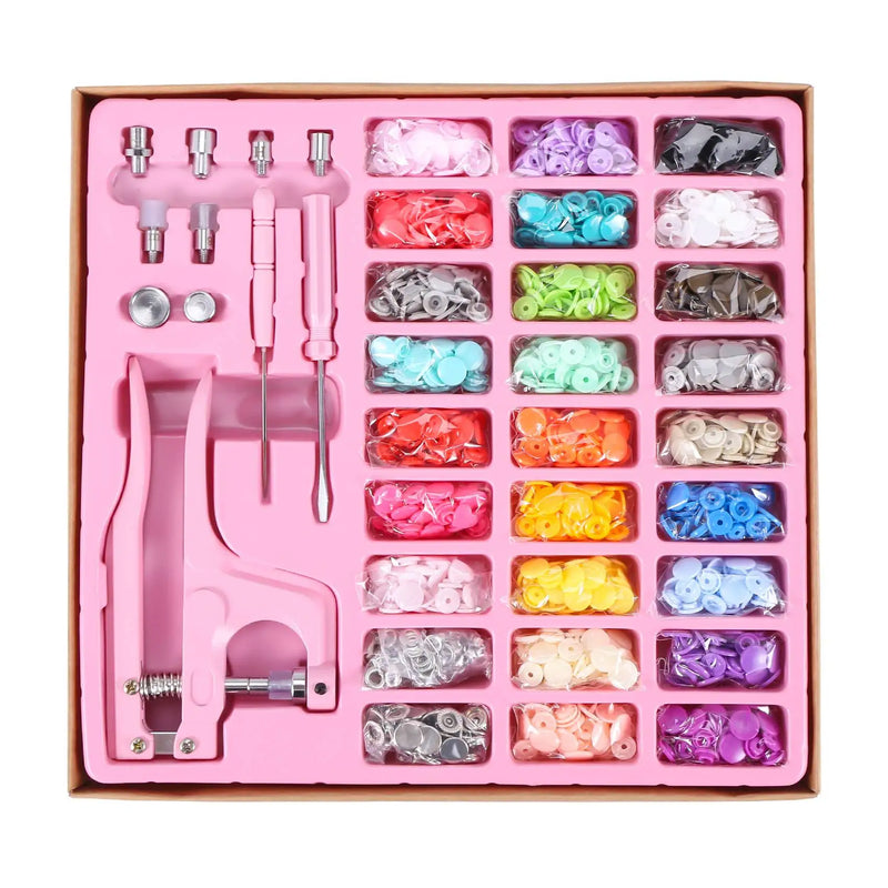 Colorful Plastic Snap Fasteners Kit with Installment Tool