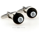 Snooker Black-8 Copper Cuff Links for Men